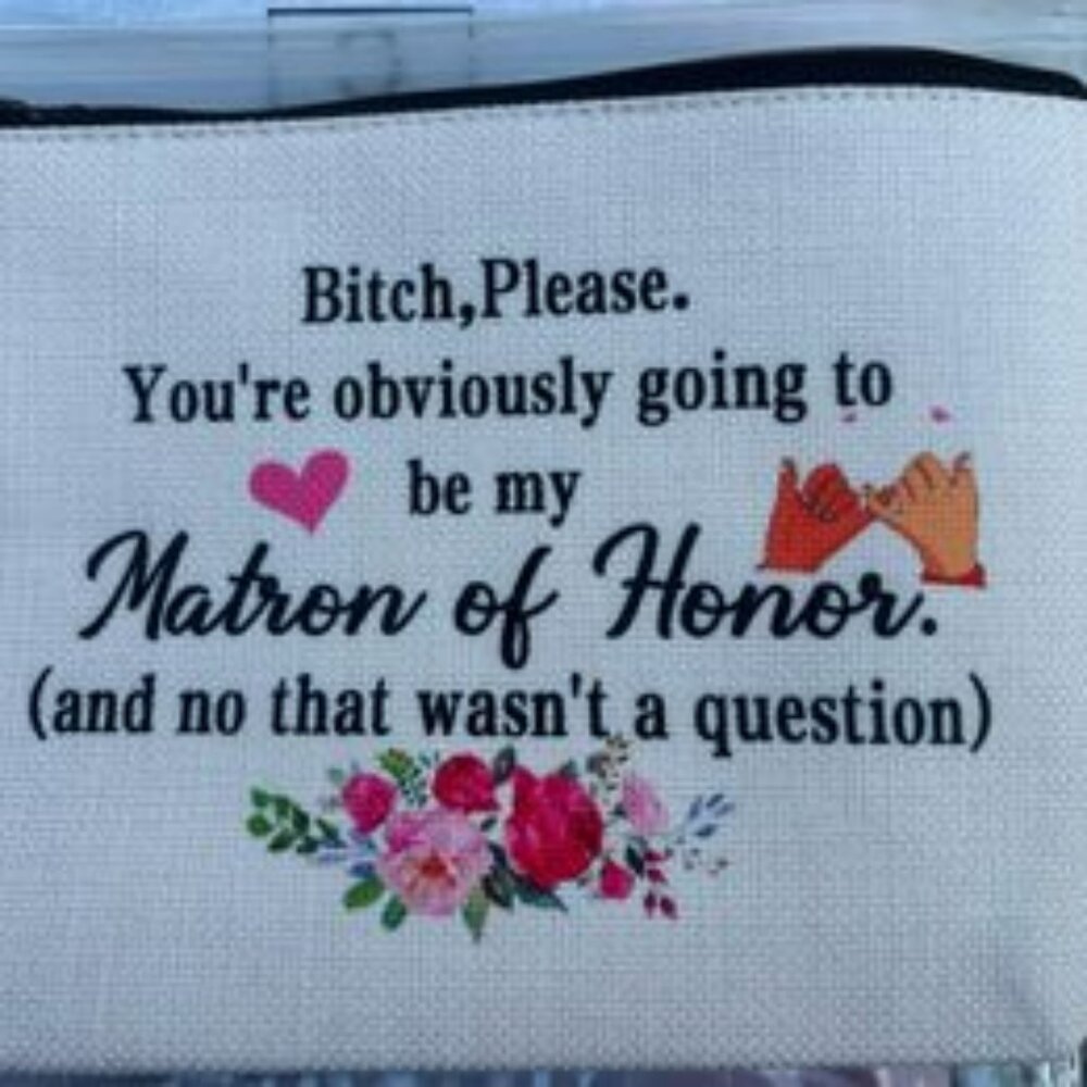 Matron of honor cosmetic bag